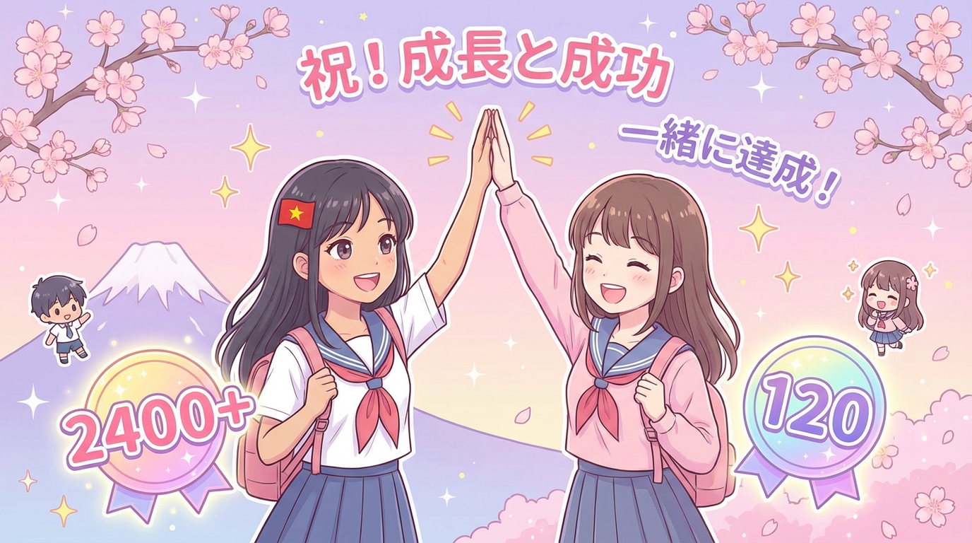 Hai bạn high-five ăn mừng thành tích