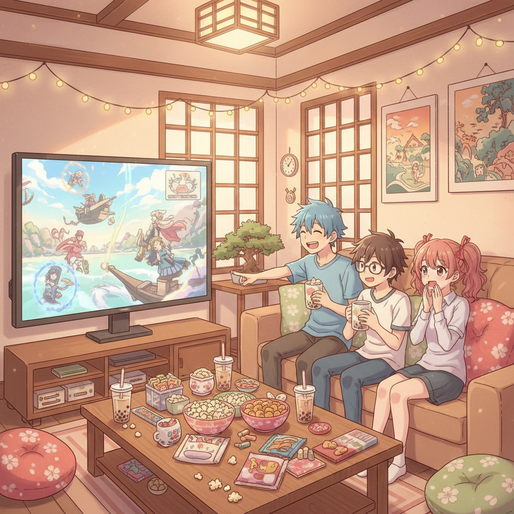 Nhóm bạn xem anime cùng nhau